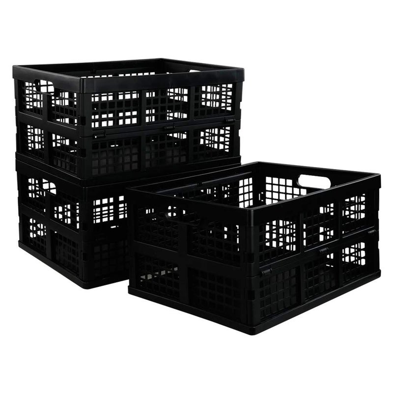 Utiao 34 Quart Collapsible Storage Bins, Folding Crate, Milk Crate, 3 Packs - Image 1